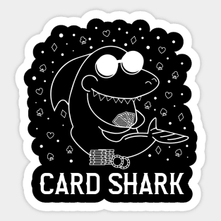 Funny Card Shark Poker Player Gift Sticker